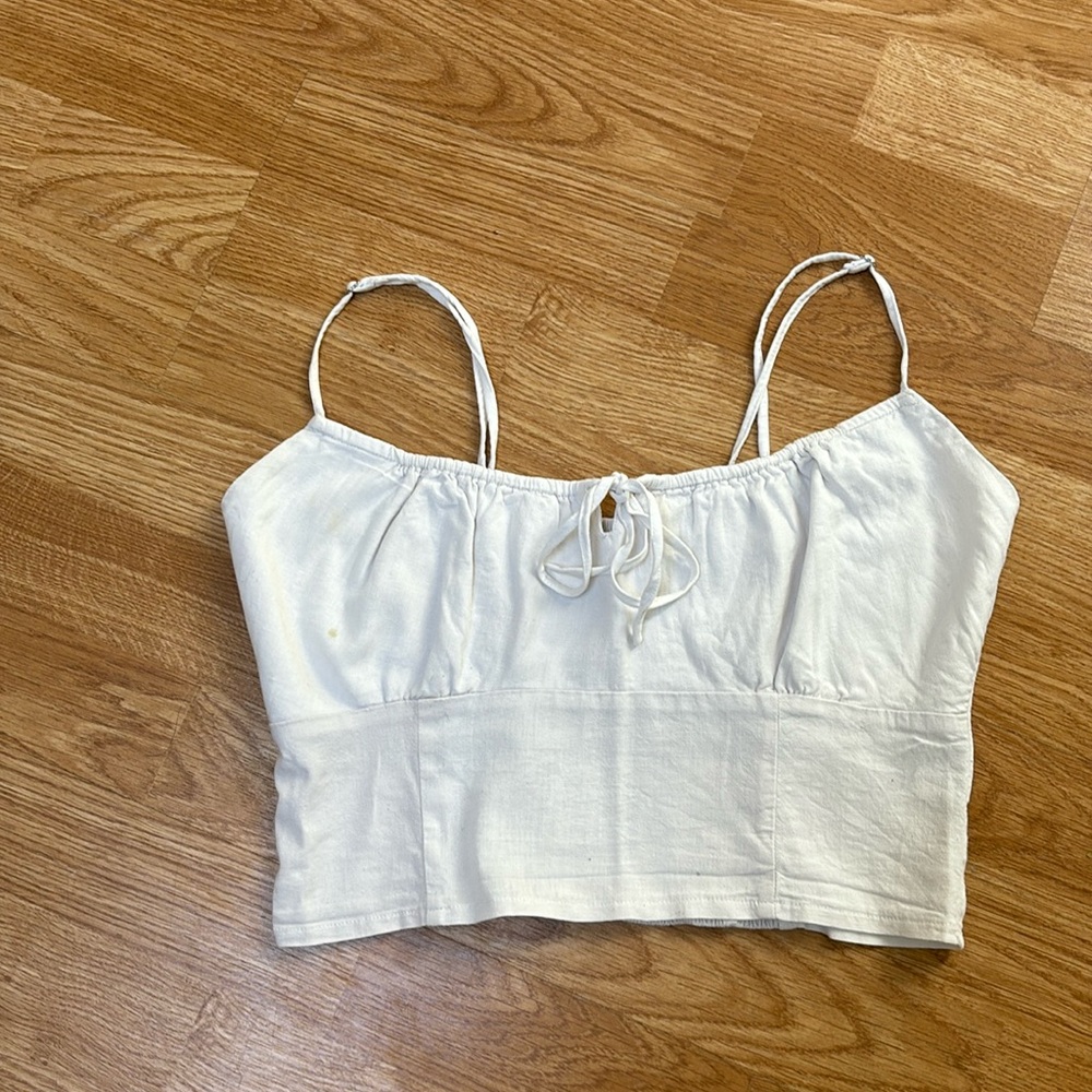 Brandy Melville John Galt One Size Tank Top cream color